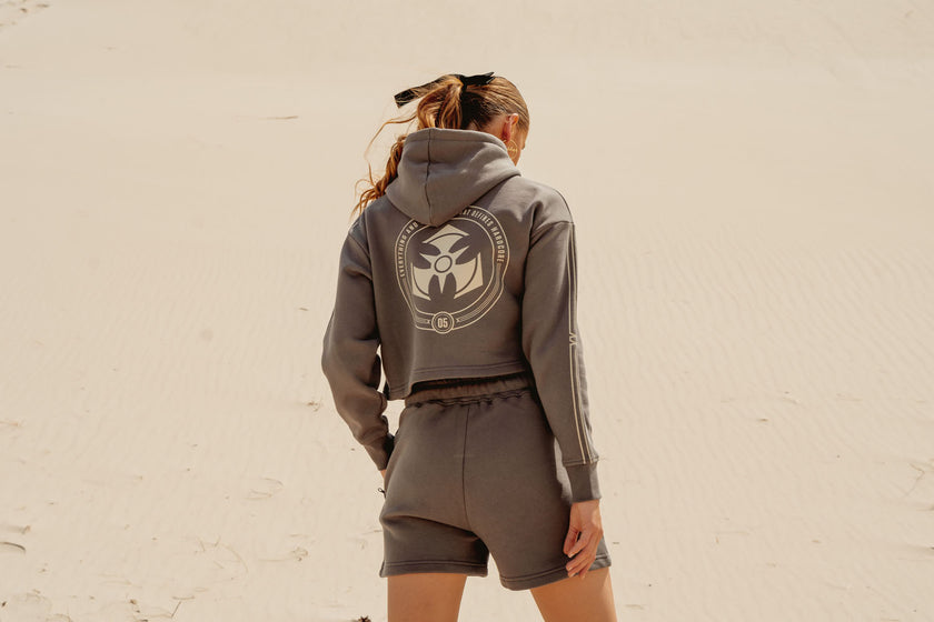 Dominator Cropped Mole grey Hoodie